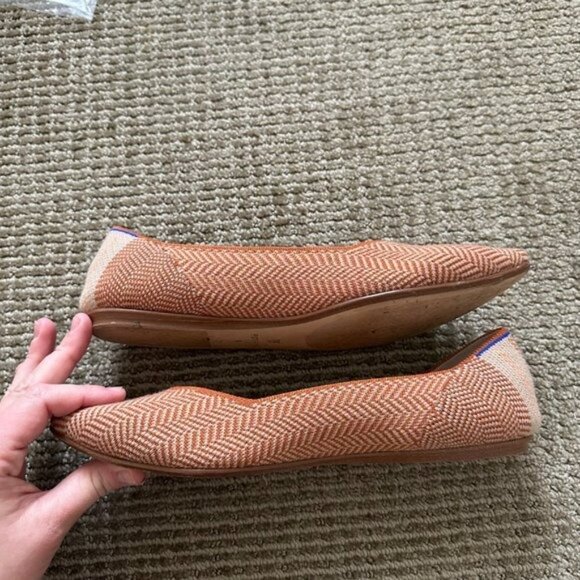 Rothy's Camel Herringbone Merino The Point - Picture 6 of 9